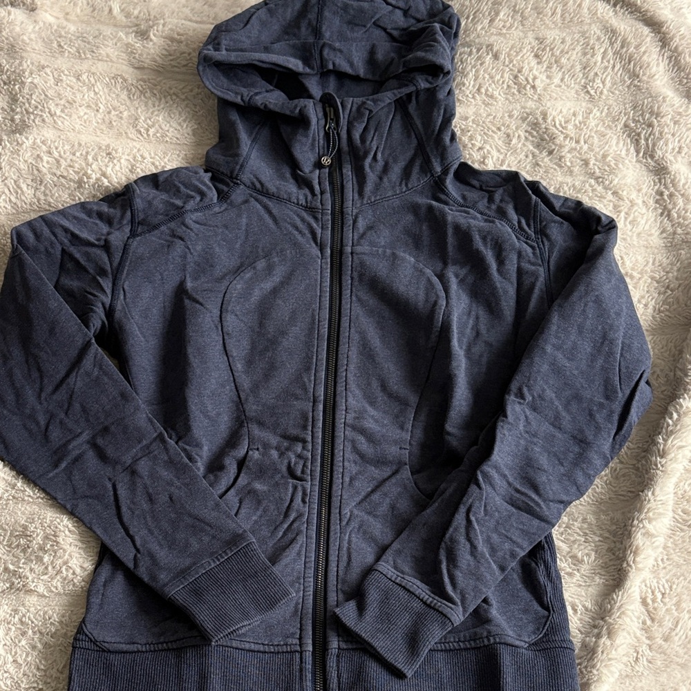 Navy Lululemon Scuba zip up size 6